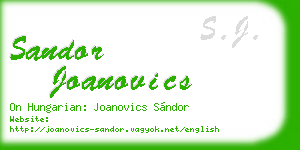 sandor joanovics business card